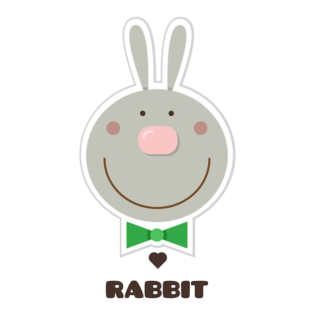 Rabbit. Vector illustration.