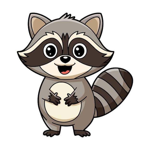 Vector raccoon clipart