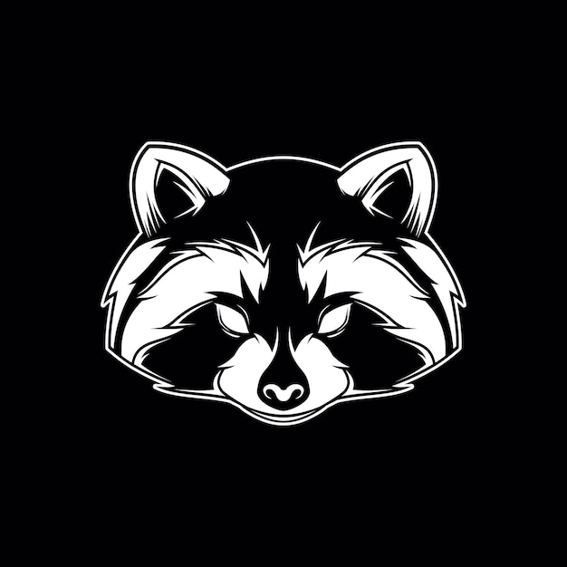 Raccoon head illustration 