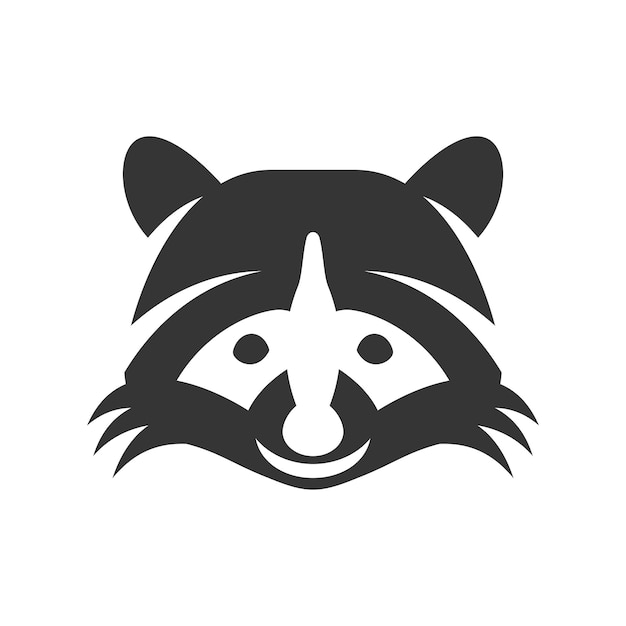 Vector raccoon head logo raccoon emblem vector illustration