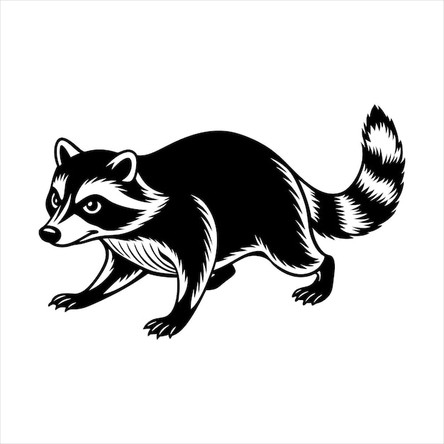 Raccoon Running Svg