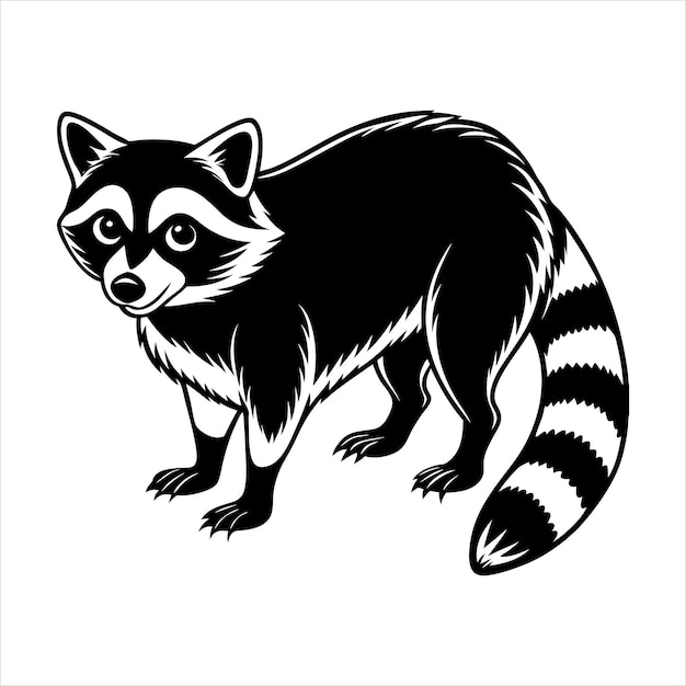 Raccoon Standing on All Fours Svg