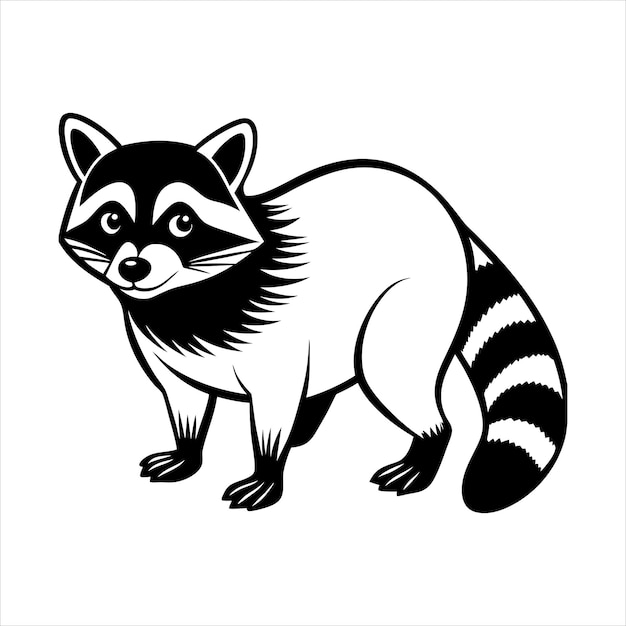 Raccoon Standing on All Fours Svg