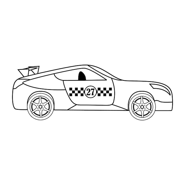 Race car sketch design vector design