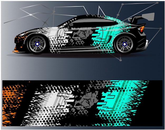 Race car wrap decal designs racing and sport background for car livery or daily use vinyl sticker