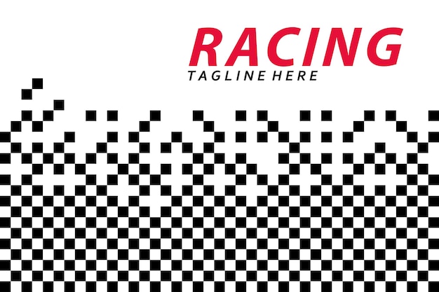 Race flag background design vector