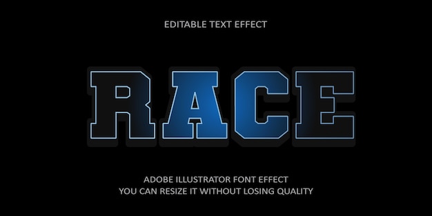 Race text font effect