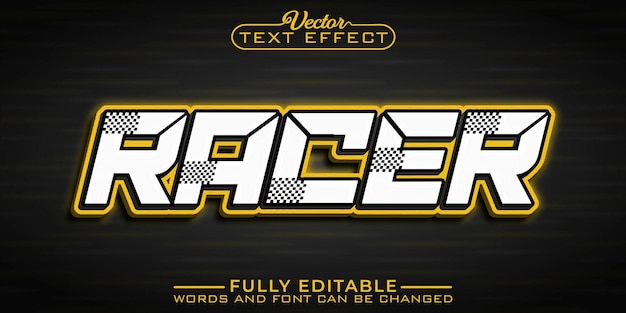 Racer Editable Text Effect Template