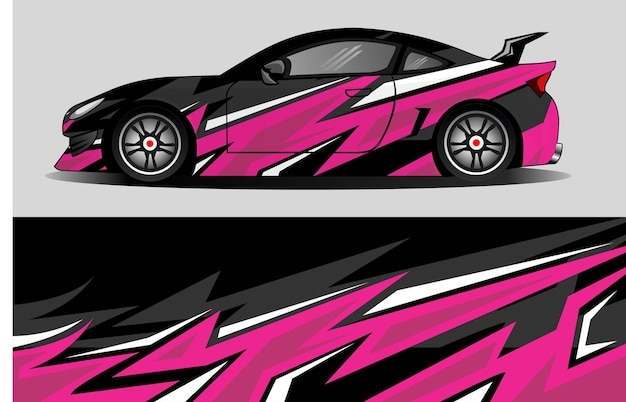 Racing car wrap design