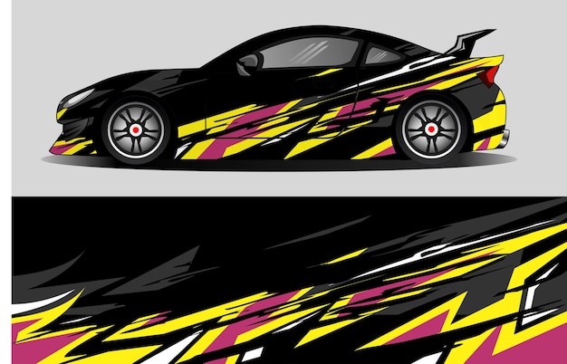 Racing car wrap design