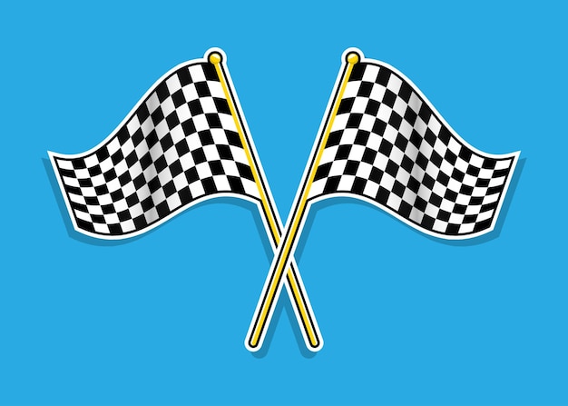 Racing Flags finish line illustration