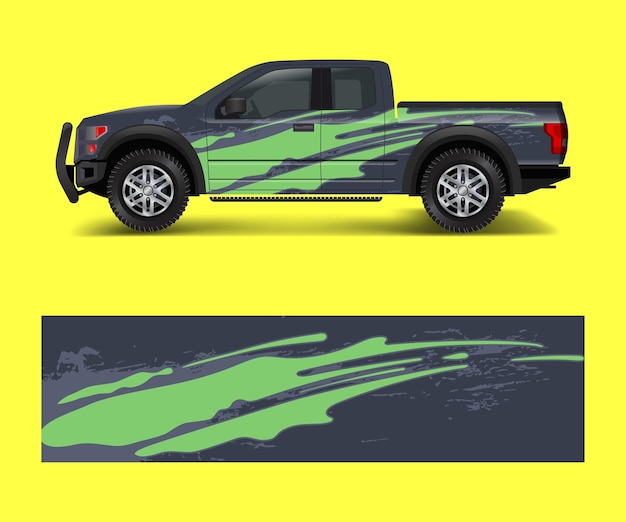 Racing graphic background vector for Truck Pickup and vehicle branding vinyl and wrap design vector