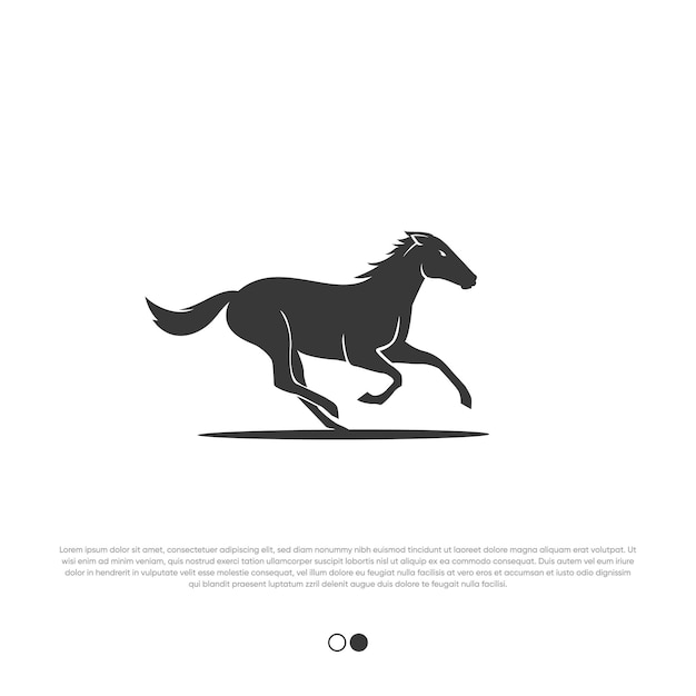 Racing horse silhouette Logo