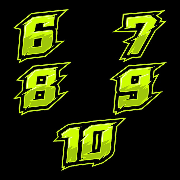 Racing number design vector