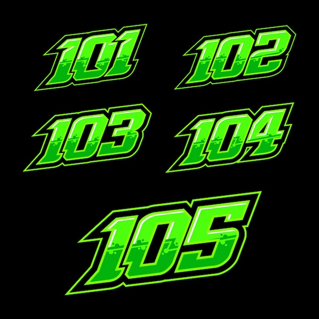 Racing number design vector