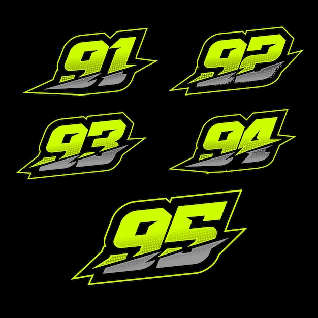 Racing number design  