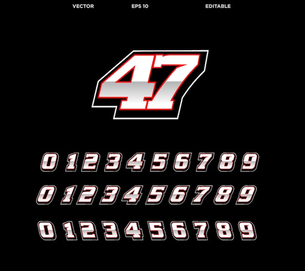 Racing number 