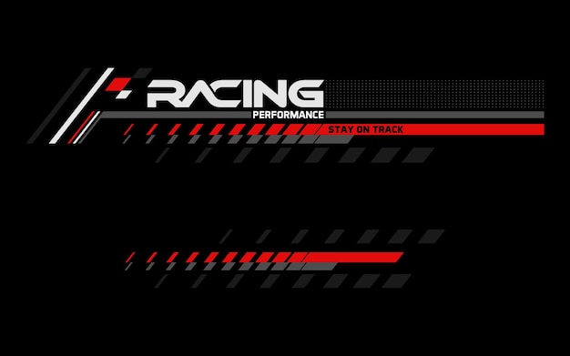 Racing performance typography design for print ready t shirts.