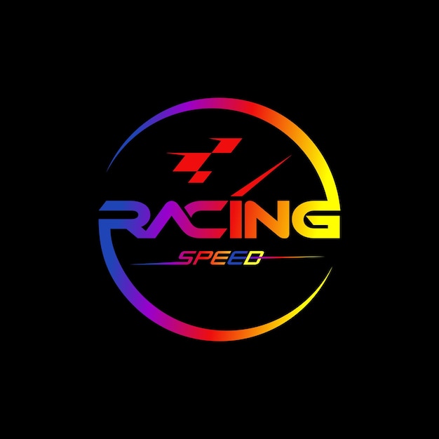 Racing speed typography design for print ready t shirts premium vector