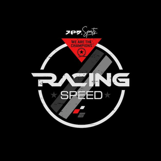 Racing speed typography design for t shirts,car and etc.