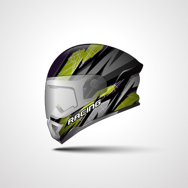 Racing Sport helmet wrap decal and vinyl sticker design for Sport Car and Motorcycle.