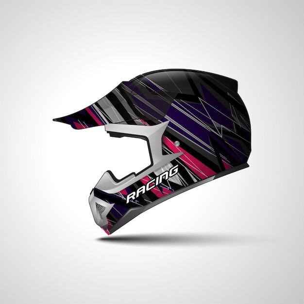 Racing Sport helmet wrap decal and vinyl sticker design for Sport Car and Motorcycle.