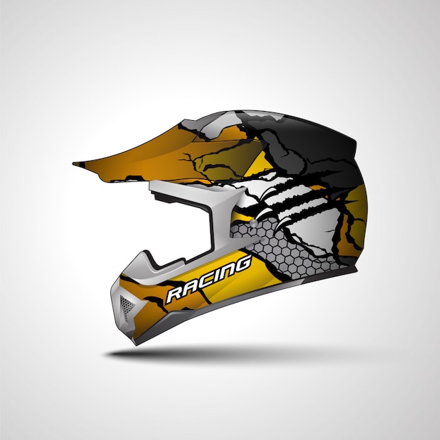 Racing Sport helmet wrap decal and vinyl sticker design.