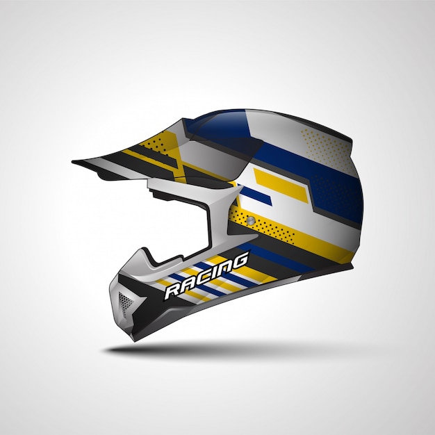 Racing Sport helmet wrap decal and vinyl sticker design.