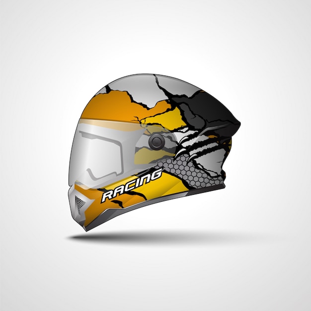 Racing Sport helmet wrap decal and vinyl sticker design.