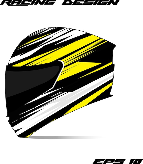 Vector racing sport helmet wrap sticker and vector vinyl sticker design