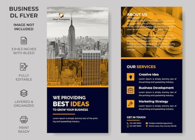 Rack Card Corporate DL Flyer Template