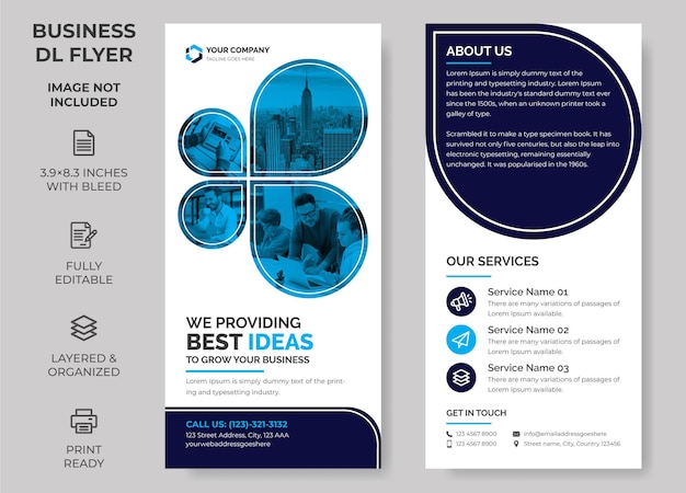 Rack Card Corporate DL Flyer Template