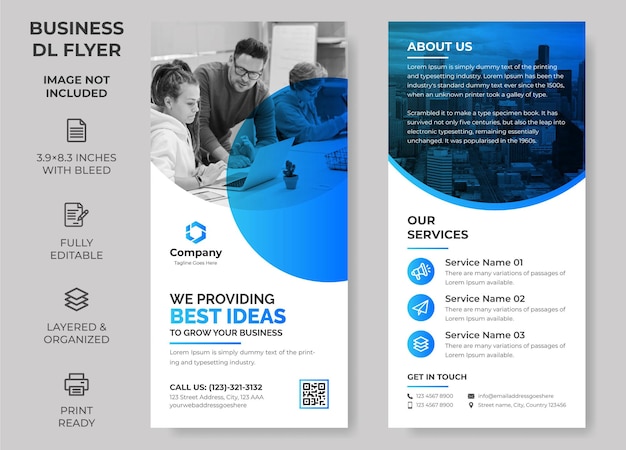 Rack Card Corporate DL Flyer Template