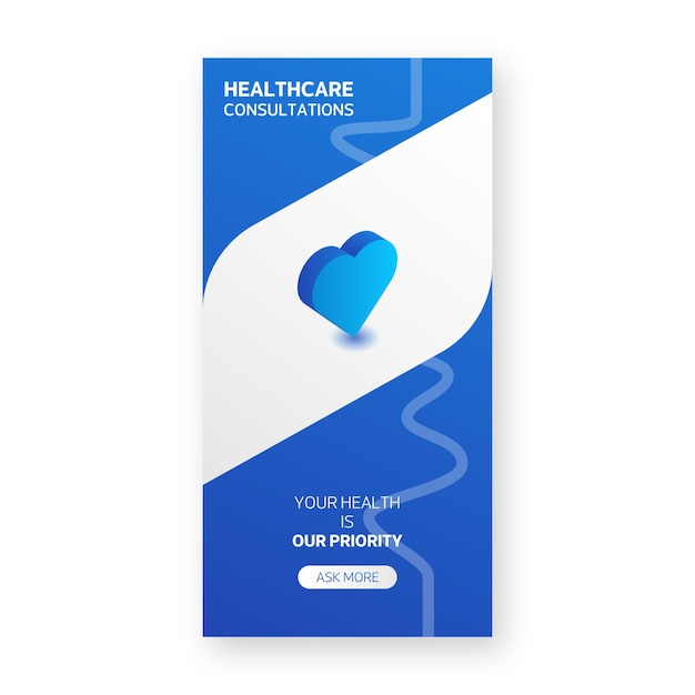 Rack Card modern design for health and medical care