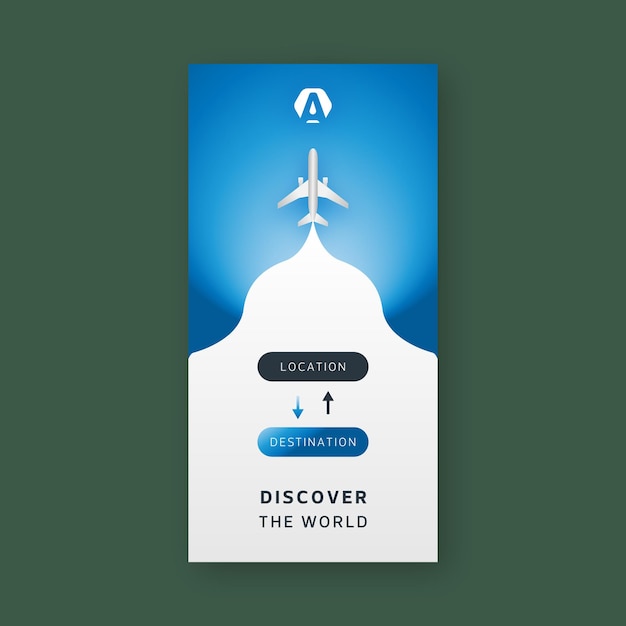 Rack Card modern design for traveling and discovering the world