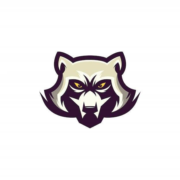 racoon logo design illustration