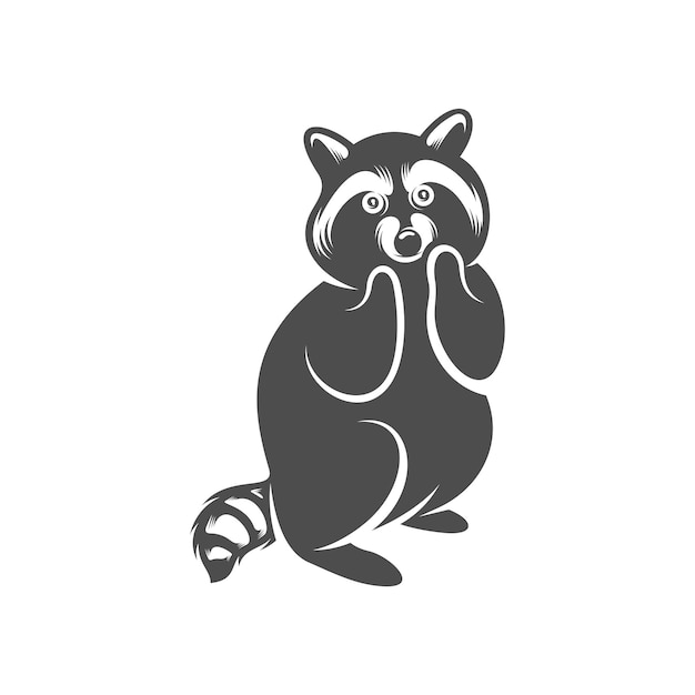 Racoon logo design vector Icon Symbol Template Illustration