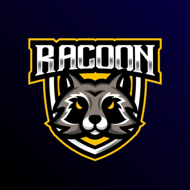 Racoon mascot logo esport gaming