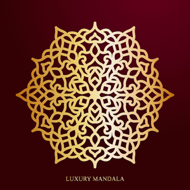 A rad and gold luxury mandala design