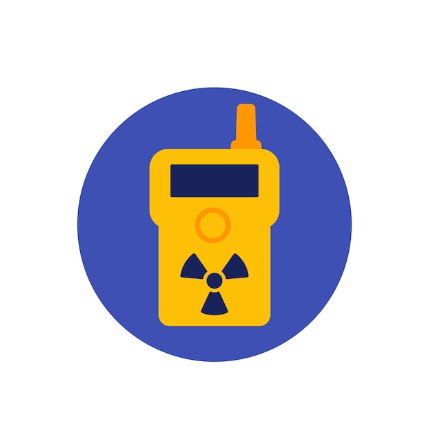 Radiation detector, counter vector icon