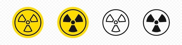 Radiation hazard Radioactive icons Radiation symbols Radioactive threat alert Radiation icon