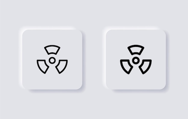 Radiation icon symbol radioactive sign nuclear icons website web app ui mobile application icon