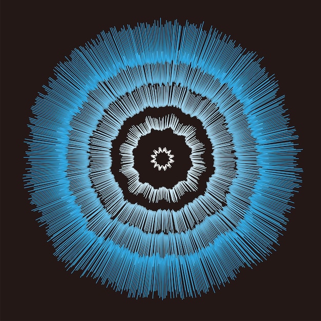 Radiation pattern with geometric lineal change