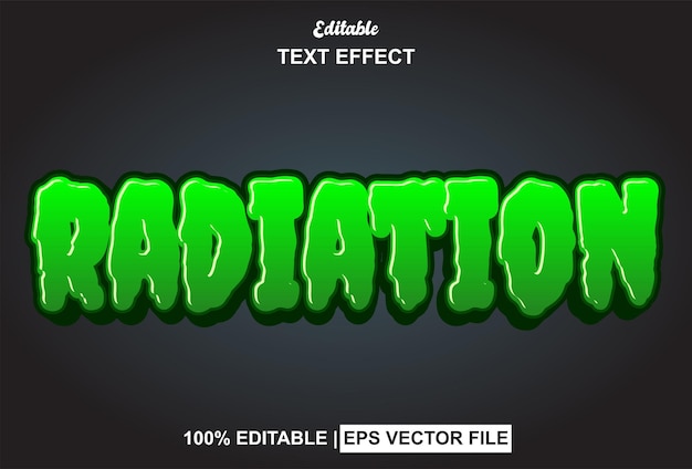 Radiation text effect with 3d style and editable