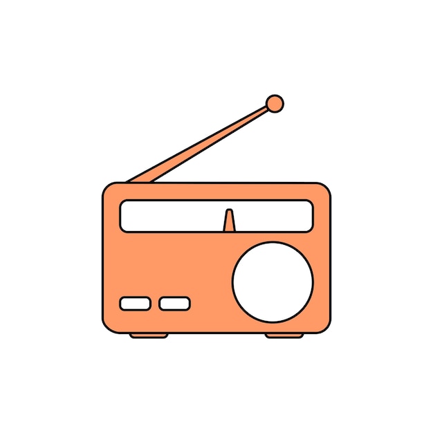 Radio Icon Vector Logo Template