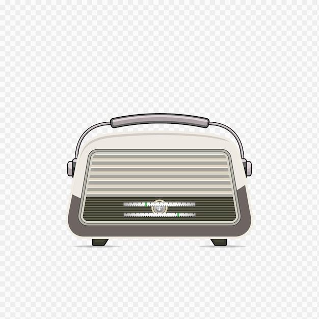 Vector radio isolated on transparent and white background png