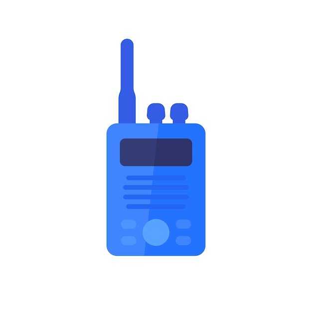 Radio set, portable transceiver flat icon