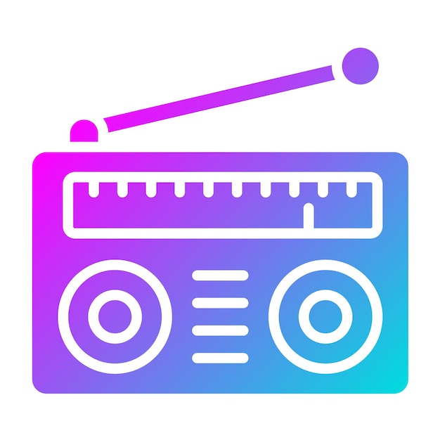 Radio Vector Icon Design Illustration