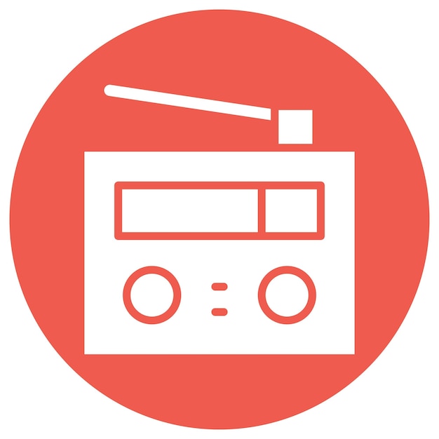 Radio Vector Icon Design Illustration