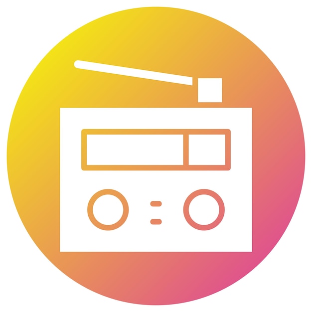 Radio Vector Icon Design Illustration